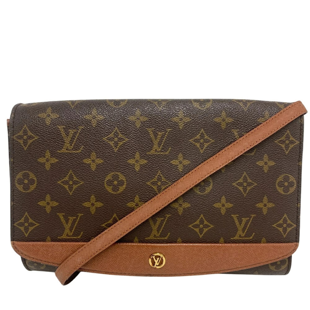 LOUIS VUITTON Bordeaux Red Monogram Shoulder Bag Crossbody Brown